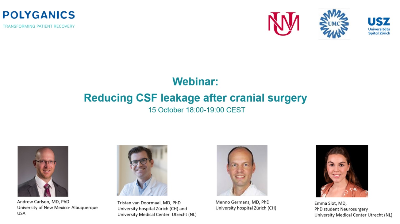 Webinar: Reducing CSF leakage after cranial surgery